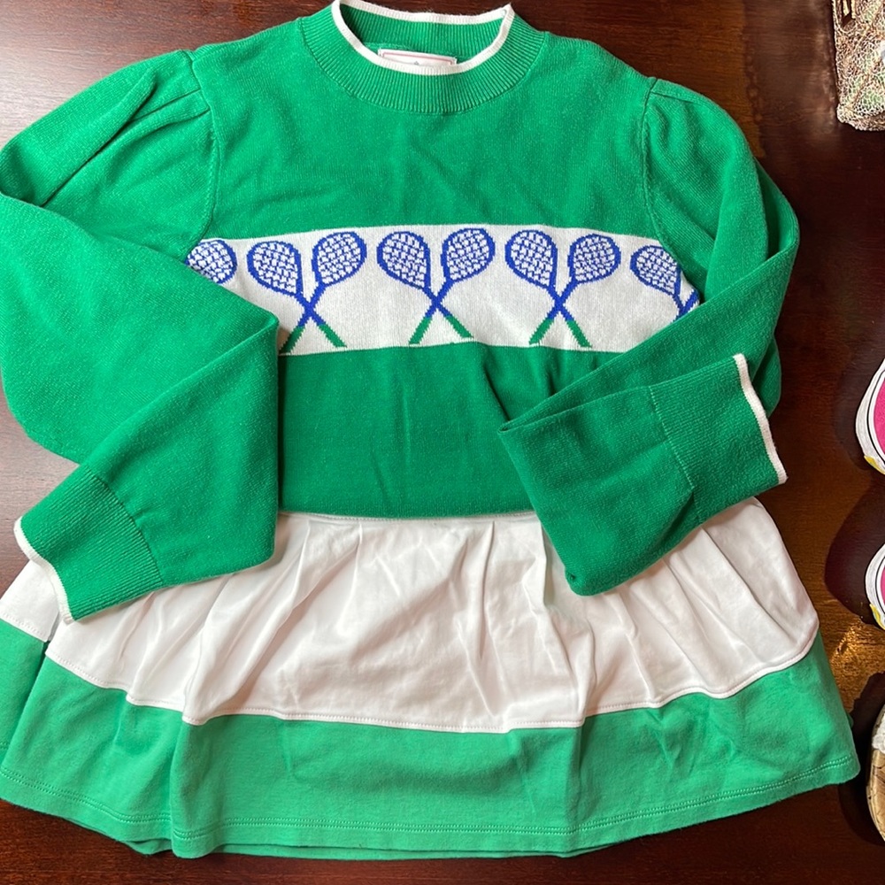 Classic Prep girls Tennis sweater and skirt 🎾